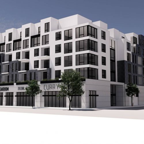 Block E building exterior rendering