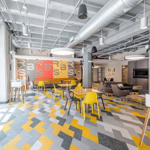 Roaster's Block co-working space in industrial building