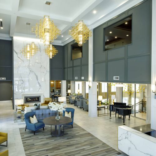 Avenue 81 apartment community lounge with grand foyer