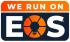 We run on EOS logo graphic