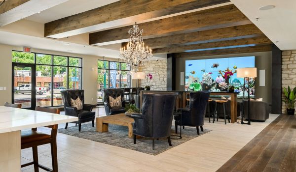 The Locale apartments community lounge