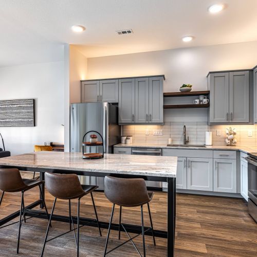 Wheatfield Village apartment kitchen and dining nook