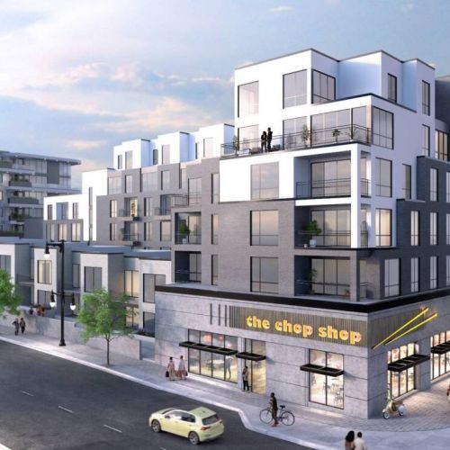 Block E building exterior rendering