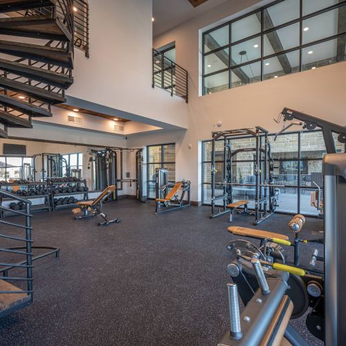 The Village at Rayzor Ranch two story fitness center