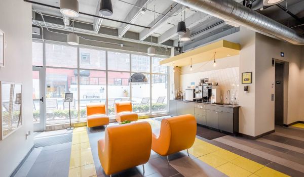 Roaster's Block loft seating area