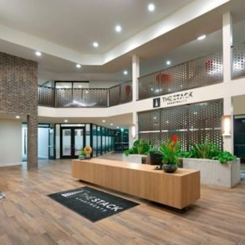 The Stack apartment lobby