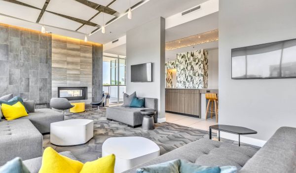 Avenue 80 apartment community interior lounge and clubhouse