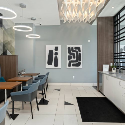 Avenue 80 apartment community coffee bar and work space