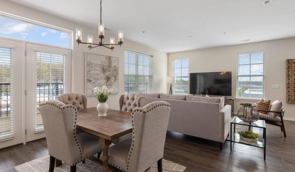 The Locale apartment in interior with large windows