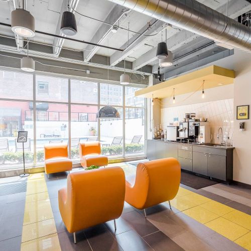 Roaster's Block loft seating area