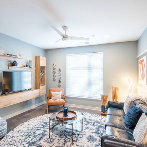 The Backyard at One North apartment interior with contemporary furninshings