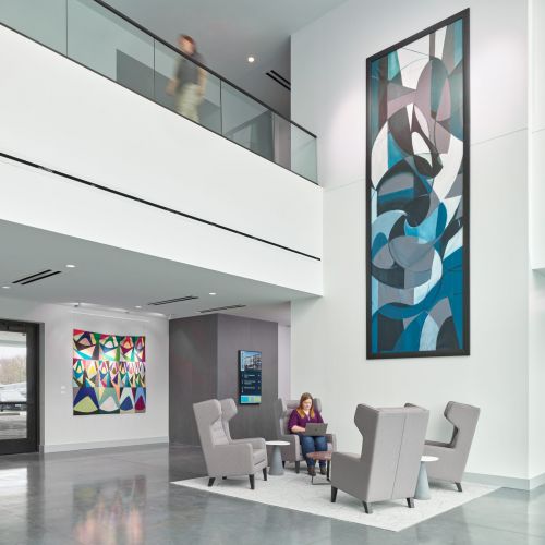 Avenue 82 lobby with two stories