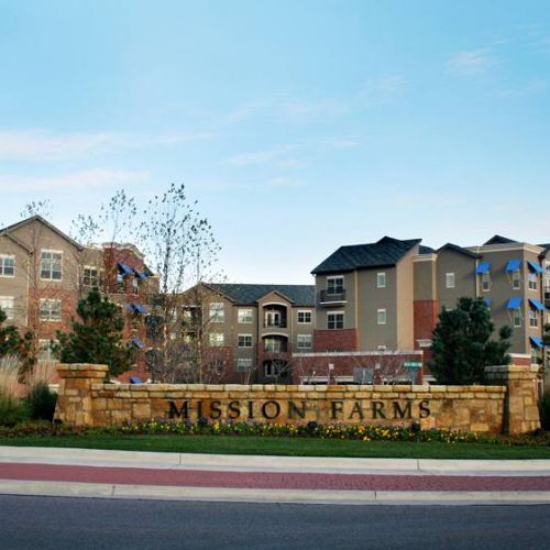 The Village at Mission Farms building exterior street view
