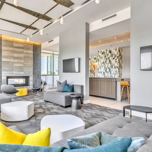Avenue 80 apartment community interior lounge and clubhouse