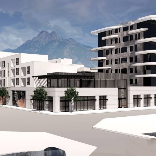 Block E building exterior rendering