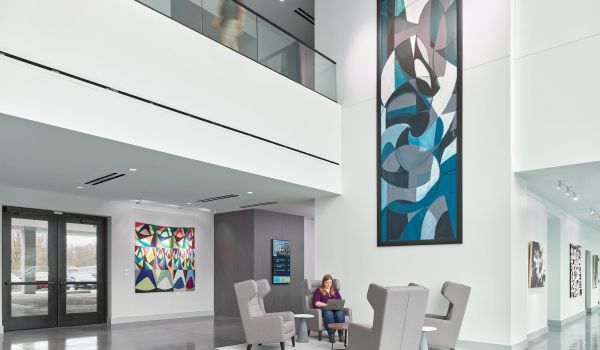 Avenue 82 lobby with two stories