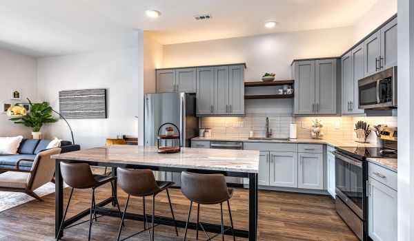Wheatfield Village apartment kitchen and dining nook