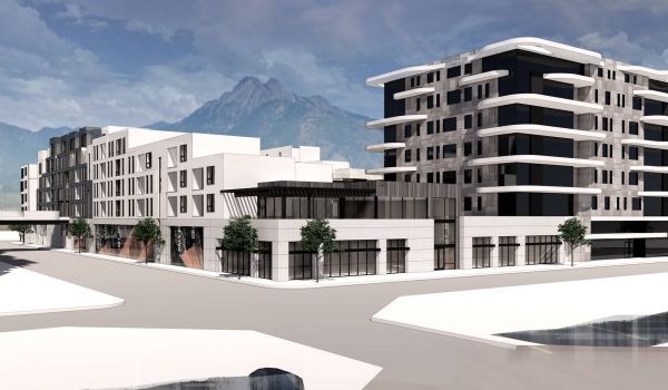 Block E building exterior rendering