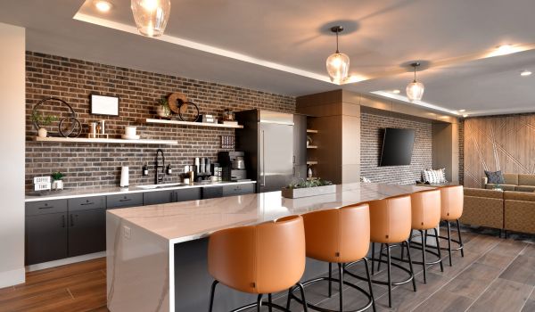 The Stack apartments coffee bar