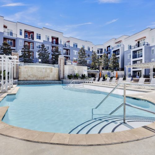 Domain at City Center community pool and outdoor lounge