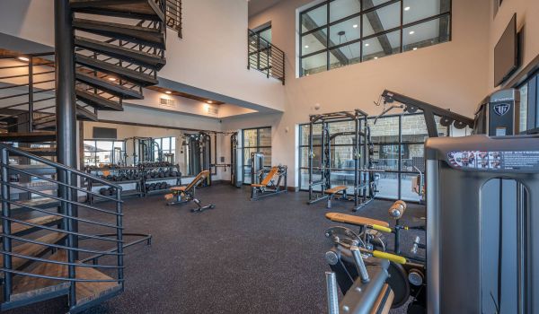 The Village at Rayzor Ranch two story fitness center