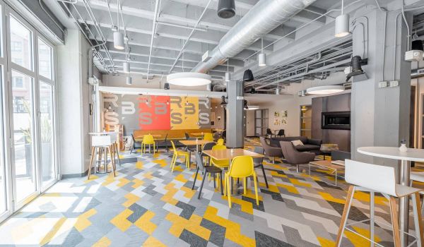 Roaster's Block co-working space in industrial building