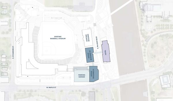 Delano Ballpark District map